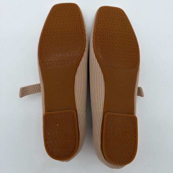 Vivaia Margot Mary Jane Comfort Old Money Washable Arch Support Flats Almond 9.5 - Picture 7 of 10